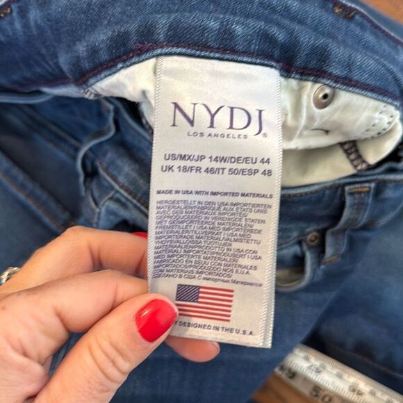 NYDJ Marilyn straight leg jeans size 14 - Picture 9 of 13